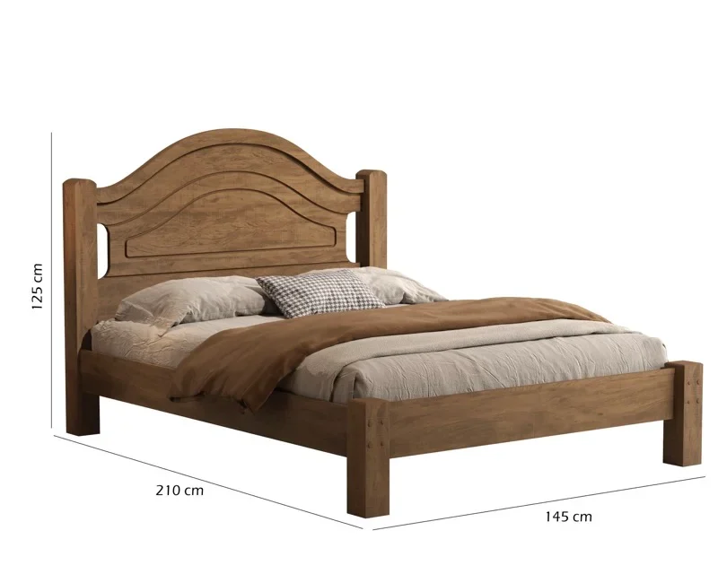 Cama Casal Isis Cotas Castanho